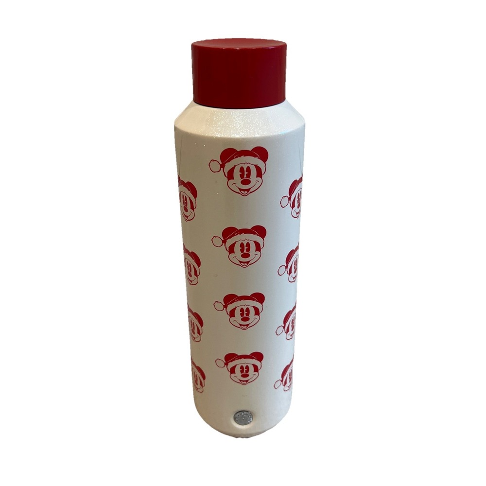 Disney Parks 2022 Christmas Santa Mickey Starbucks Metal Water Bottle‎ Holiday